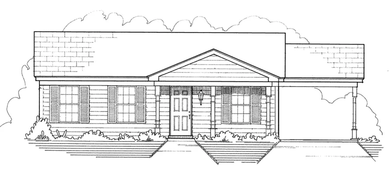 Traditional House Plan Front of Home - 060D-0114 - Shop House Plans and More