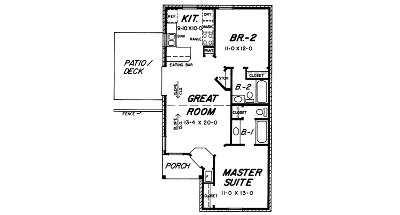 Traditional House Plan First Floor - 060D-0115 - Shop House Plans and More