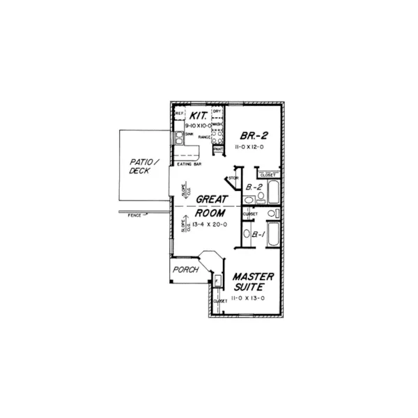 Traditional House Plan First Floor - Unity Cottage Home 060D-0115 - Shop House Plans and More