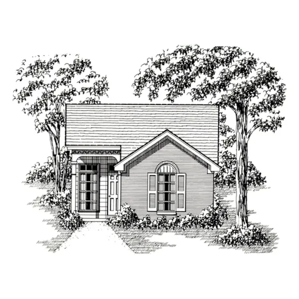 Traditional House Plan Front of Home - Unity Cottage Home 060D-0115 - Shop House Plans and More