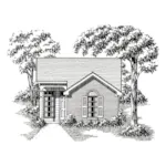 Traditional House Plan Front of House 060D-0115