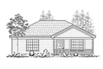 Ranch House Plan Front of Home - 060D-0117 - Shop House Plans and More