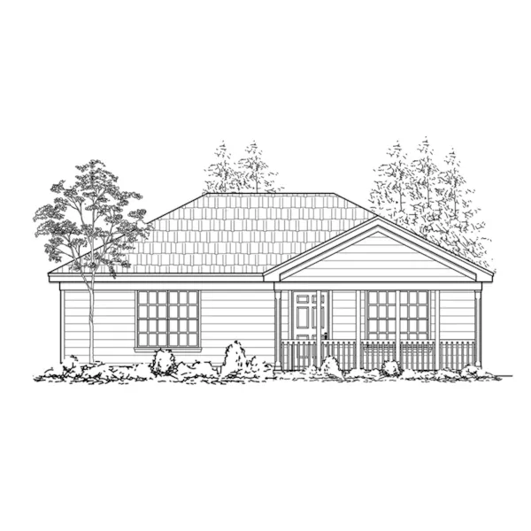 Country House Plan Front of Home - Vance Hill Small Cottage 060D-0117 - Shop House Plans and More