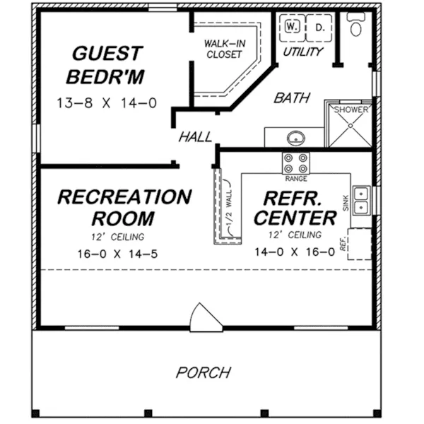 Traditional House Plan First Floor - Town Hill Cape Cod Home 060D-0119 - Shop House Plans and More