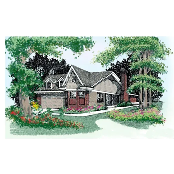 Traditional House Plan Front of Home - Todforth Traditional Home 060D-0120 - Shop House Plans and More