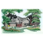 Ranch House Plan Front of House 060D-0120