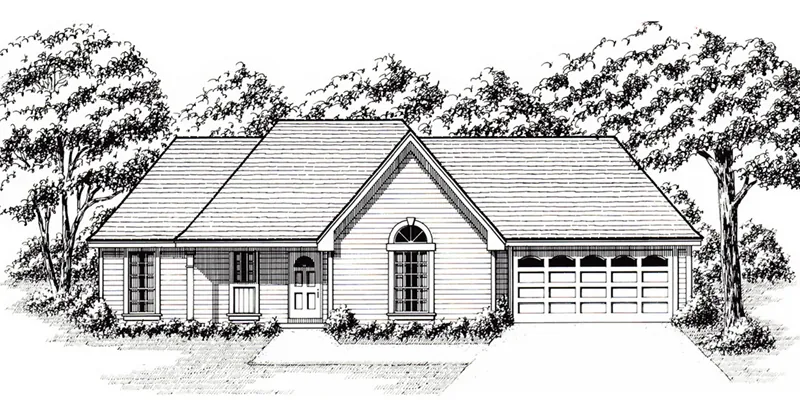 Traditional House Plan Front of Home - 060D-0121 - Shop House Plans and More