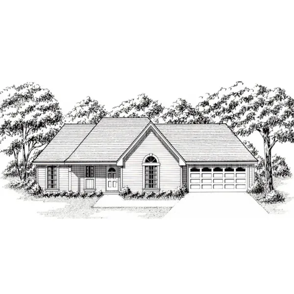 Ranch House Plan Front of Home - Vadim Ranch Home 060D-0121 - Shop House Plans and More