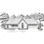 Ranch House Plan Front of House 060D-0121