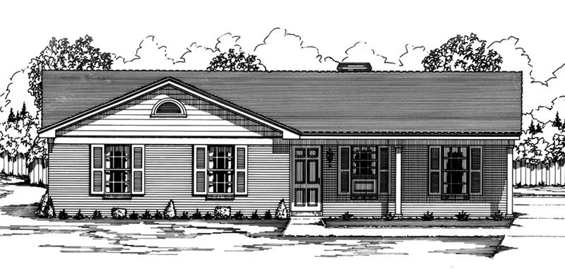Traditional House Plan Front of Home - 060D-0123 - Shop House Plans and More