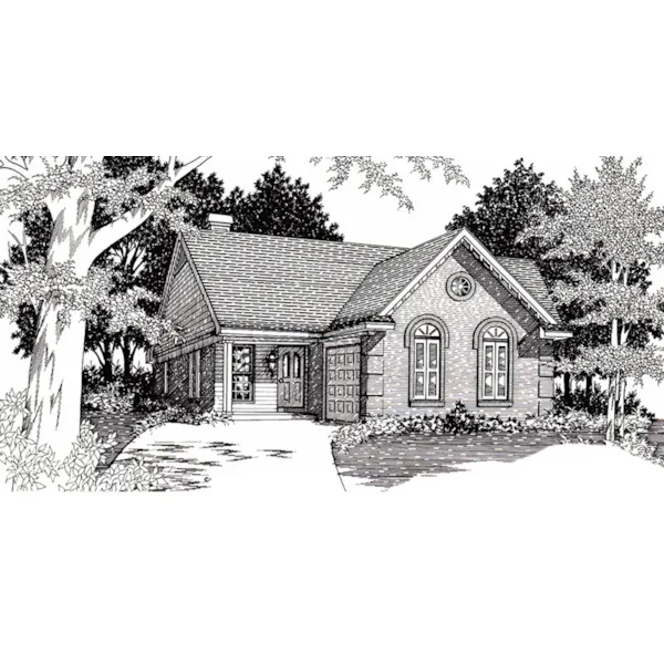 Country House Plan Front of Home - Muller Ranch Home 060D-0126 - Shop House Plans and More