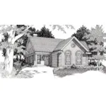 Ranch House Plan Front of House 060D-0126