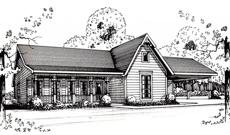 Rustic House Plan Front of Home - 060D-0130 - Shop House Plans and More
