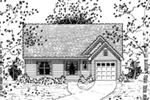 Saltbox House Plan Front of House 060D-0131
