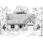 Traditional House Plan Front of House 060D-0131