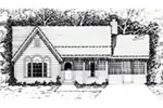 Ranch House Plan Front of Home - 060D-0132 - Shop House Plans and More