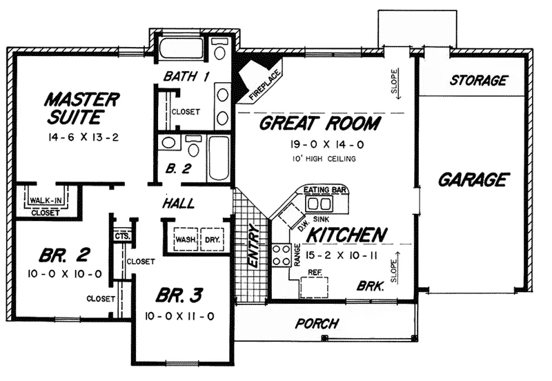 Country House Plan First Floor - 060D-0134 - Shop House Plans and More
