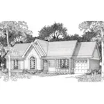 Ranch House Plan Front of House 060D-0134