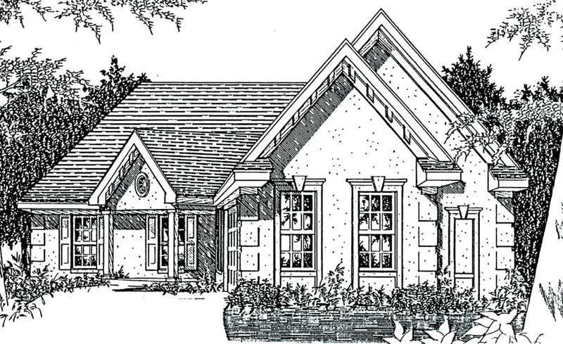 Traditional House Plan Front of Home - 060D-0135 - Shop House Plans and More