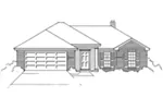 Prairie House Plan Front of Home - 060D-0136 - Shop House Plans and More