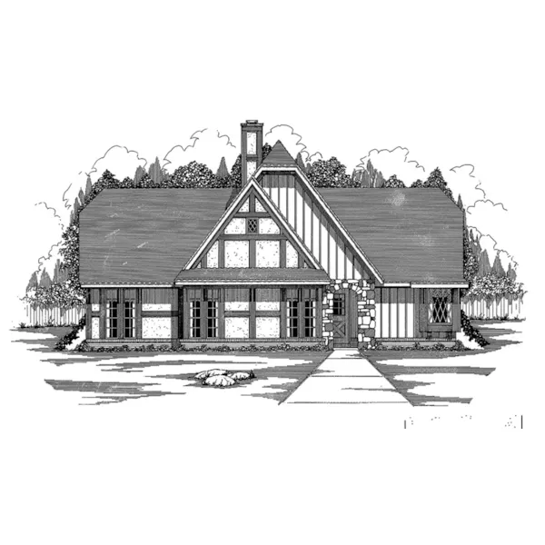 European House Plan Front of Home - Gattaca Tudor Style Home 060D-0139 - Shop House Plans and More