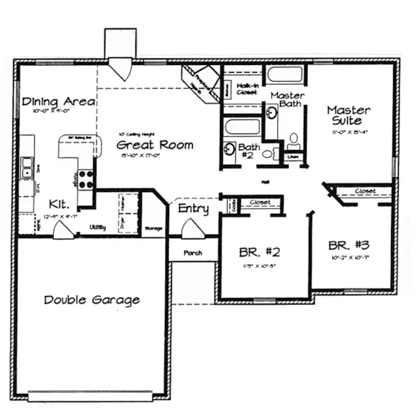 Traditional House Plan First Floor - Gelson Ranch Home 060D-0144 - Shop House Plans and More