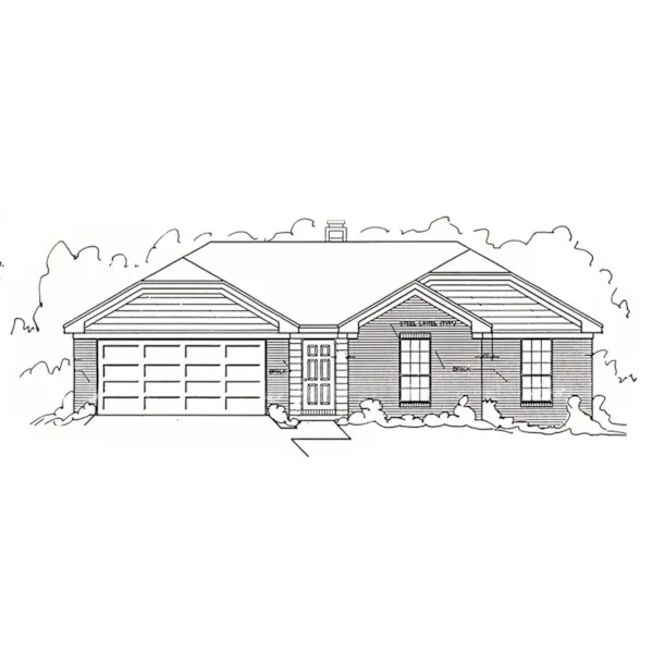 Traditional House Plan Front of Home - Gelson Ranch Home 060D-0144 - Shop House Plans and More