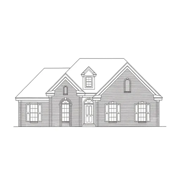 Ranch House Plan Front of Home - Wakonda Ranch Home 060D-0145 - Shop House Plans and More