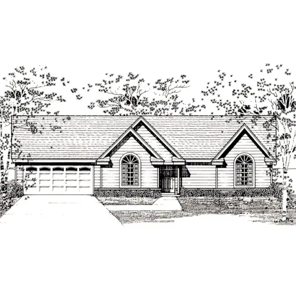 Ranch House Plan Front of Home - Terimoore Ranch Home 060D-0149 - Shop House Plans and More