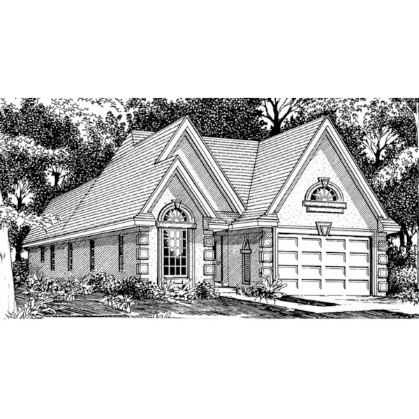 Country House Plan Front of Home - Swann Ranch Home 060D-0150 - Shop House Plans and More