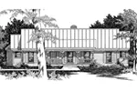 Ranch House Plan Front of House 060D-0153