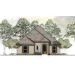 Ranch House Plan Front of House 060D-0157