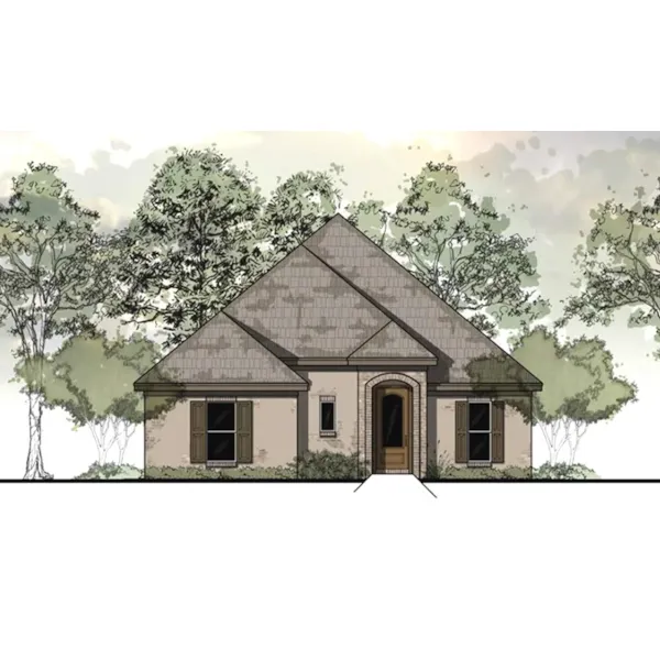 Sunbelt House Plan Front of Home - Adrina European Cottage 060D-0158 - Shop House Plans and More