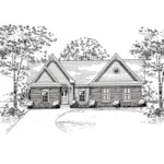 Ranch House Plan Front of Home - Becky Bluff Ranch Home 060D-0160 - Shop House Plans and More