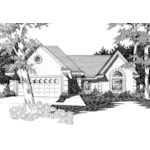 Traditional House Plan Front of Home - Eagle Pines Ranch Home 060D-0163 - Shop House Plans and More