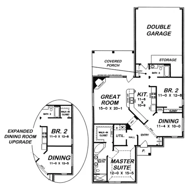 Ranch House Plan Optional Basement - 060D-0169 - Shop House Plans and More