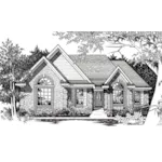 European House Plan Front of Home - Holgate Lane Ranch Home 060D-0176 - Shop House Plans and More