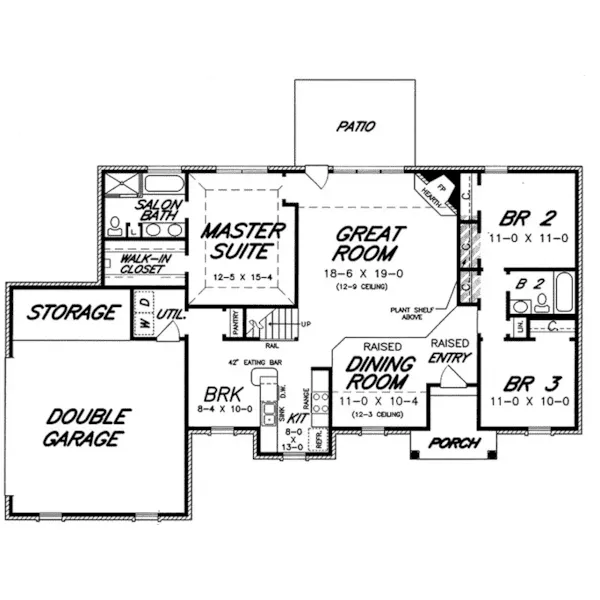 Traditional House Plan First Floor - 060D-0178 - Shop House Plans and More