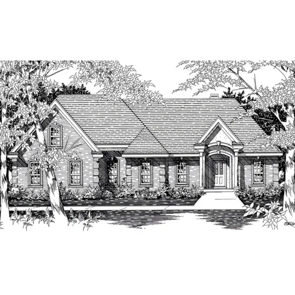 Traditional House Plan Front of Home - 060D-0178 - Shop House Plans and More