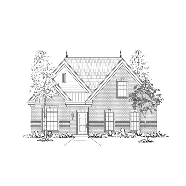 Tudor House Plan Front of Home - Yoders European Home 060D-0179 - Shop House Plans and More