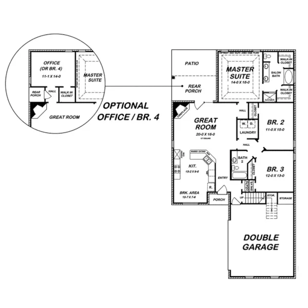 Tudor House Plan Optional Floor Plan - Yoders European Home 060D-0179 - Shop House Plans and More