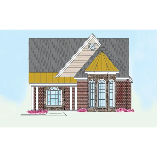 European House Plan Front of Home - Pitney Ranch Home 060D-0184 - Shop House Plans and More