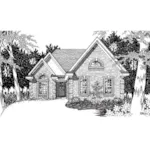 European House Plan Front of Home - Huston Hill Ranch Home 060D-0194 - Shop House Plans and More