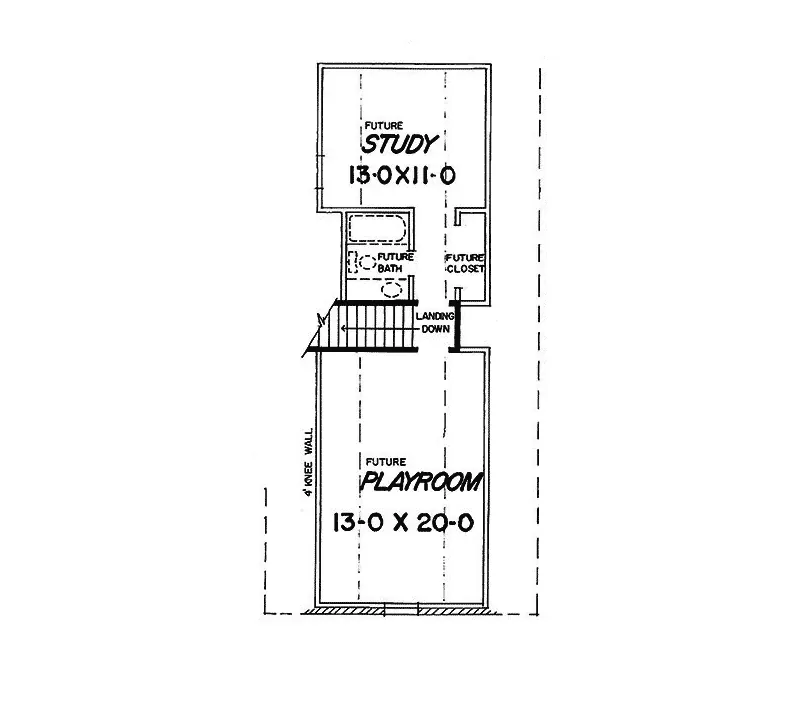 Ranch House Plan Second Floor - 060D-0195 - Shop House Plans and More