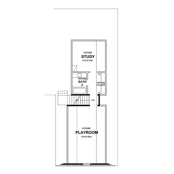 Traditional House Plan Second Floor - Higate Ranch Home 060D-0196 - Shop House Plans and More