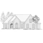 Traditional House Plan Front of Home - Higate Ranch Home 060D-0196 - Shop House Plans and More