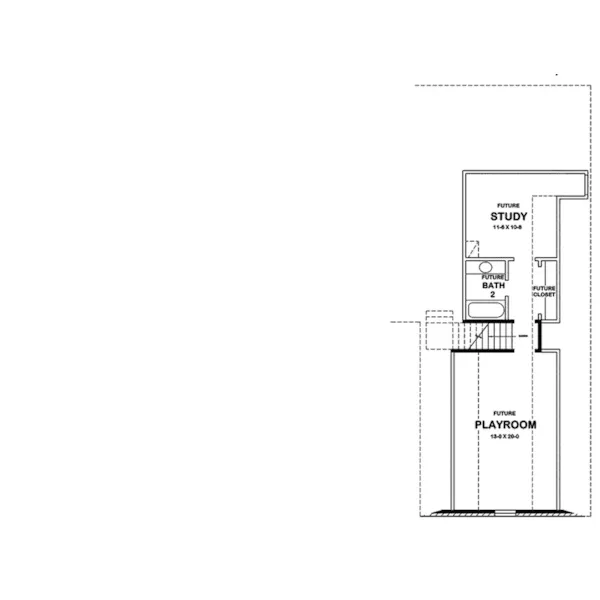 Traditional House Plan Second Floor - Ritchey Traditional Ranch Home 060D-0201 - Shop House Plans and More