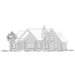 Traditional House Plan Front of Home - Ritchey Traditional Ranch Home 060D-0201 - Shop House Plans and More