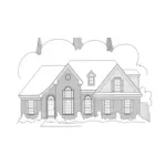 Traditional House Plan Front of Home - Emert European Home 060D-0204 - Shop House Plans and More