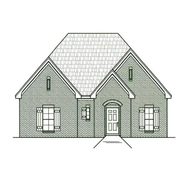 Prairie House Plan Front of Home - Hatherly Ranch Home 060D-0209 - Shop House Plans and More